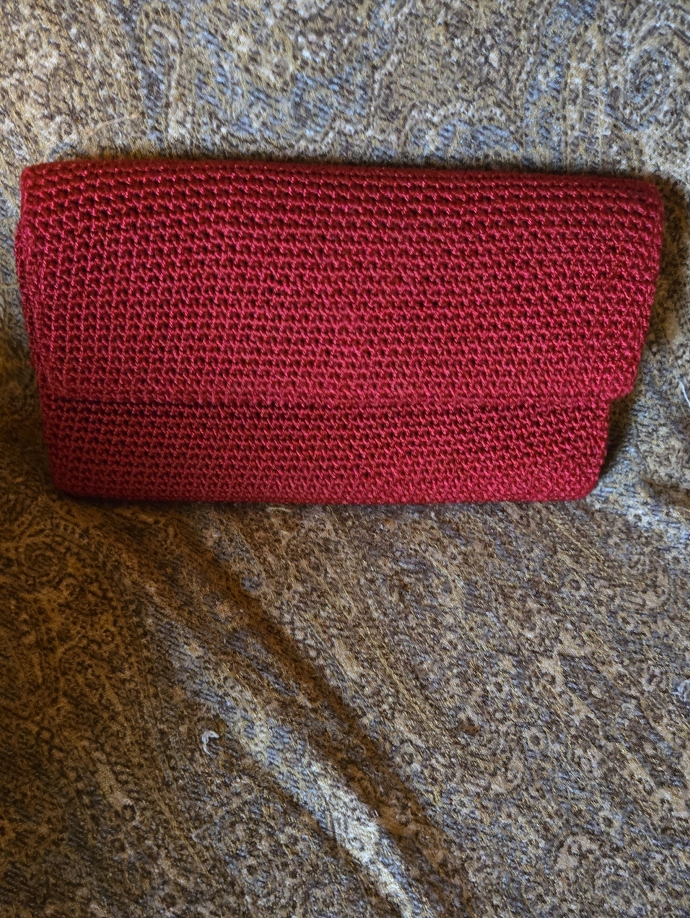 The sak Red Woven Clutch wallet